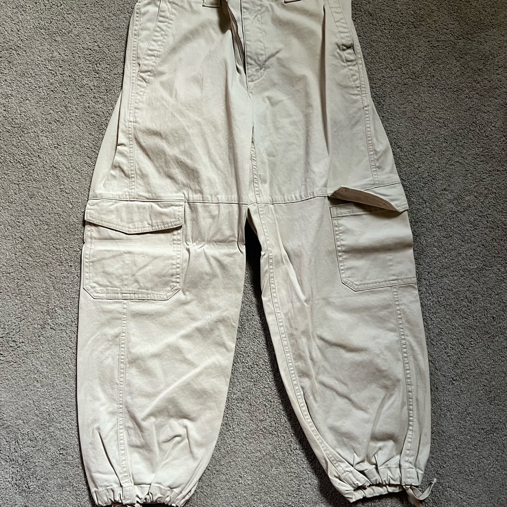 Cream Cargo Pants